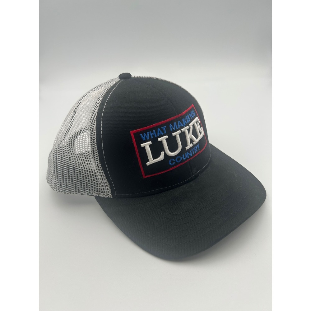 Luke Bryan What Makes You Luke Country Trucker Hat Black White Mesh Snapback Cap
